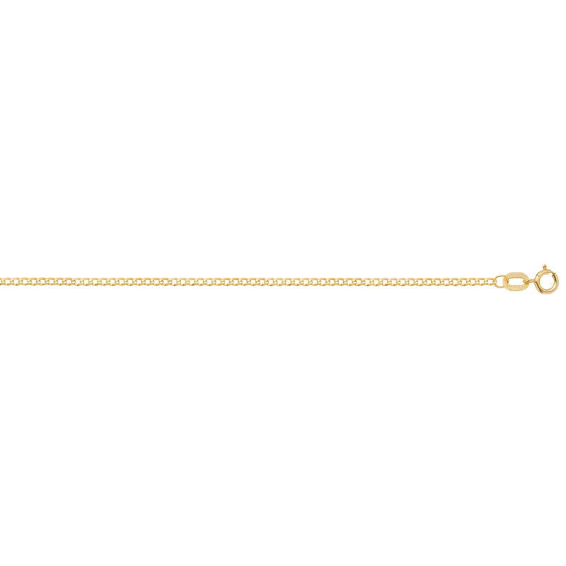 9ct Faceted Flat Curb Chain