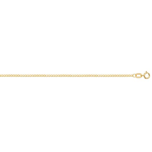 9ct Faceted Flat Curb Chain